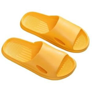 Slippers, Ademende zachte huissandalen for dames, lichtgewicht binnen-/buitensandalen,voor dames en heren(Yellow,41 EU)