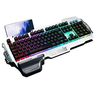 RedThunder K900 Gaming Toetsenbord Halbmechanisch, QWERTZ DUITSE Lay-out, RGB-toetsenbord met Achtergrondverlichting, Volledig Metalen Paneel, Toetsenbord voor PC/Laptop/Xbox One Gamer