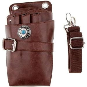 PXAMORTEL Kapperstas Schaar Holster Riemtas for Kappers Haarstylist Kapper Schaar Schaar Kappers Heuptas Kapperstas(Dark Coffee)