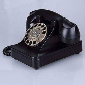 GPDNBIEU, Telefoon Vaste telefoon retrotelefoon Antieke Gastenkamer Huistelefoon, zwart
