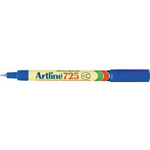 Artline Ek725 0,4 mm Super Fine Permanent Marker Pen met Pocket Clip, Blauw