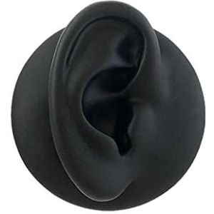Simulatie Oor Model Siliconen Zwart voor Sieraden Display Asmr Slaap Helpen Rechts Oor Zwart
