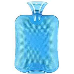 Mini warmwaterkruik, warmwaterkruik 2000 ml rubber hoge dichtheid winter handwarmer draagbare dikke warmwaterkruik zak voet warmwaterkruik (maat : paars) (maat: blauw)