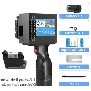 25,4 mm staaf batchcode variabele datum nummer logo vervaldatum etiket draagbare handjet handheld thermische inkjetprinter,Soepele werking(Verde)