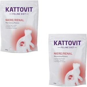 Kattovit - Niere/Renal - droogvoer voor katten bij nierinsufficiëntie - dubbelpak - 2 x 400 g