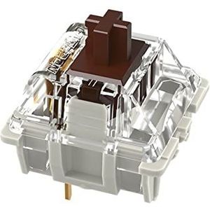 Gateron G Pro 2.0 Switch, 3pin RGB SMD Lineaire Voorgesmeerde G Pro Geel/Wit/Rood/Zilver MX Stem Voor Aangepast Mechanisch Gamingtoetsenbord (Color : Brown V2, Size : 70PCS)