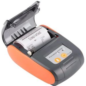 Bluetooth 4.0 Bonprinter USB draadloze thermische printer met 1500 mAh 7,4 V oplaadbare lithium-ionbatterij(Oranje EU-stekker)