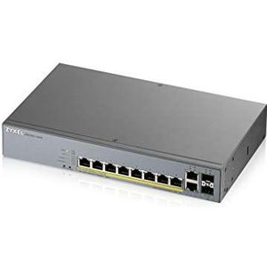 Zyxel 8-poorts Gigabit 130W krachtige PoE+ Smart Managed IP en CCTV Surveillance Switch (GS1350-12HP)