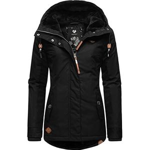 Ragwear Monade winterjas met capuchon voor dames in 9 kleuren, XS-5XL, zwart22, S
