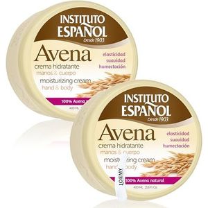 Instituto Español Regenererende met Avena, Hydraterende lichaamscrème voor dames en heren, Voedende behandeling en elasticiteit voor droge, Gebarsten huid, set 800ml