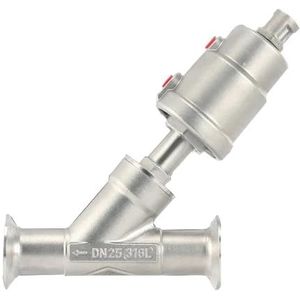 VNIBCJPN DN20 de pneumatische snel-installeert Klep 16bar 304 van HoekSeat van Roestvrij staalHoek Seat Klep het Verzegelen (normaal Gesloten, Enige Handeling)