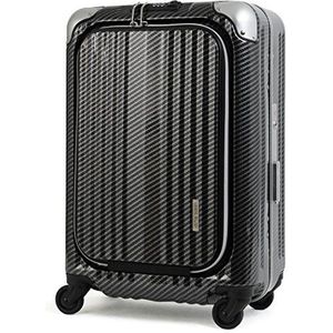Enkloze X1 Carbon Carry-On 21"" Spinner 100% PC TSA Goedgekeurd Voorlader Zipperless, Zwart, Carry On 21.2"", Hardside Spinner