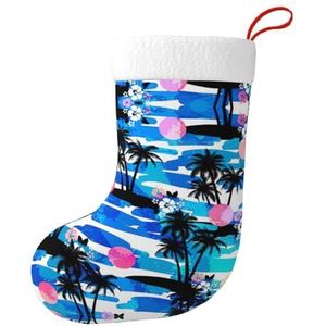 SDEGTHO Palmboom 18 inch kerstkous voor trap decoratie, vakantie decor kousen, open haard opknoping