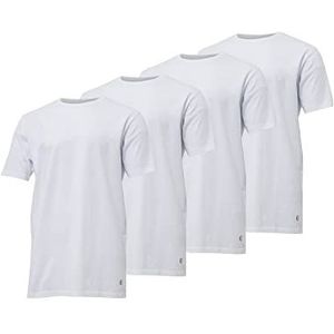 4-pak Heren t-shirts Gentlemen longfit (extra lang), 100% katoen voorgekrompen wit ronde halsXXL