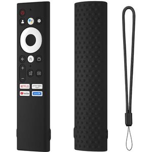 voor Skyworth 55Q20 TC9010 TC9012 RHA-T2 Afstandsbediening Siliconen Case Beschermende Cover Sleeve Shell voor Kodak CAPRO Serie 4K Ultra HD LED TV Afstandsbediening (zwart)