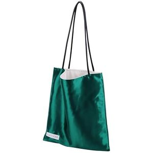 DGAZ Zijden designer tassen voor vrouwen, luxe draagtas met rits, grote schouder hobo tassen, Emeraude Vert