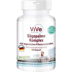 Zaagpalm Extract - Prostaat Capsules - Zaagpalm met Selenium, Zink, Bèta Sitosterol, Lycopeen en VIJGENCACTUS - HOGE DOSIS - VEGAN - 120 Capsules - Gemaakt in Duitsland