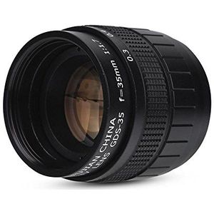 Camera-objectief, 35 mm F/1,7 vaste brandpunts-lens, instelbare handmatige brandpuntsafstand, groothoek-opening, professionele tv-lens voor C-Mount, voor Canon, Sony, voor Olympus, Pentax, Fuji, enz.