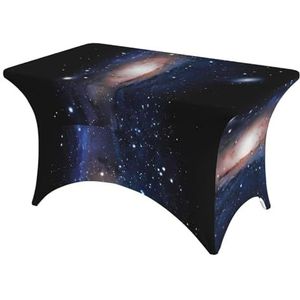 MYGANN Starry Universe Ruimte 4ft Wasbare Stretch Rechthoekige Tafel Cover Voor Bruiloft Thema Banket Party Tentoonstelling