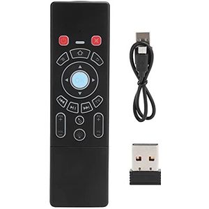 Air Mouse Remote, Air Remote Mouse Toetsenbord 2.4G 6-Assen Gyroscoop Touchpad Verlicht voor Android/Smart TV Box PC(Standaard)