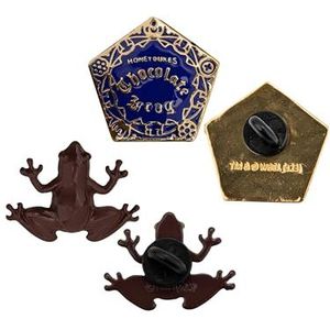 Cinereplicas Harry Potter Chocolade Kikker Pin - 3 * 3 cm - Officiële licentie, Box: 3* 3cm Chocolate Frog: 3* 2.3cm, Zink
