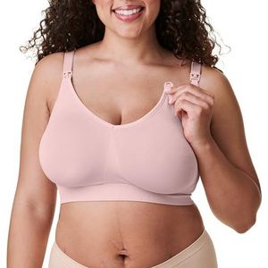 Bravado Designs Body Silk Naadloze Nursing BH voor Borstvoeding, Draadloze Moederschap BH, Krijt Roze, L Meer