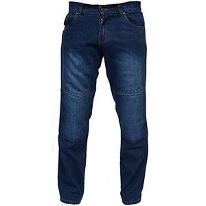 Juicy Trendz Heren motorbroek denim jeans met aramide bescherming, blauw, JTMJEA0316, blauw, 34W x 34L