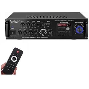 Audioversterker, 250 0W HIFI Bluetooth Power versterker Auto/Home Theater Digitale Power Audio Amplificador for Speaker Treble Bass Control FM USB SD(A-U Plug 220-V)