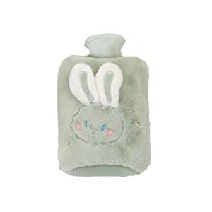 DieffematicRSD Warmwaterkruik Warmwaterzak Leuke Warmwaterkruik Warme Buik Cartoon Konijn Warmer Gevuld Explosieveilige Heat Pack Handwarmer (Color : Green)