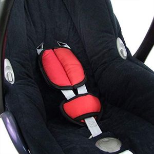 Bambiniwelt Gordelkussenset, universeel, voor babyzitje, autostoeltje, compatibel met bijv. Maxi Cosi Cybex (rood)