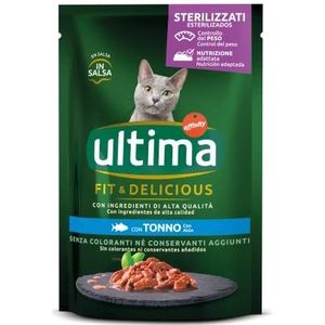 Ultima Fit & Delicious Natvoer voor katten met tonijn, 85 g