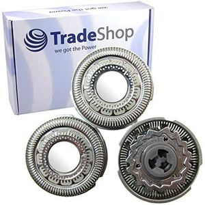 Trade-Shop Set van 3 scheerkoppen messen scheermesjes compatibel met Philips S8950/90 S8950/91 S9011 S9021 S9031 S9041 S9111 S9121 S9151 S9161