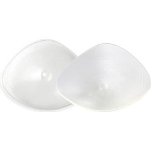 HomeJoySet Zelfklevende Driehoekige Siliconen Transparante Borstprothesen - Mastectomieprothese En Bh-versterkers For Crossdressers - 1 Paar (2000 G, Transparant)(T_2000g/pair)