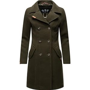 Marikoo Nanakoo Winterparka voor dames, in wollen look, XS-XXL, dark green, M