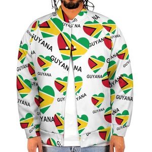 Love Guyana Grappige heren honkbaljas bedrukte jas zacht sweatshirt voor lente herfst