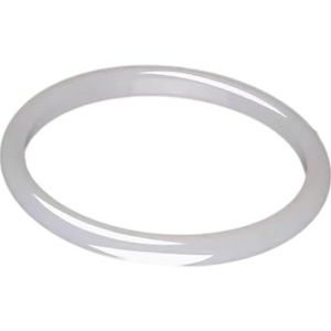 Natuurlijke Jade Bangle Armband voor Vrouwen, Witte Dunne Ronde Agaat Chalcedoon Bangle, Eén maat, Agaat