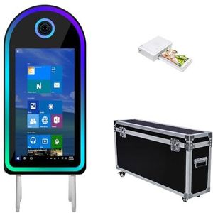 WideMeet Spiegel fotocabine, draagbare magische spiegel fotocabine voor camera, spiegel fotocabine touchscreen, 81,3 cm fotospiegelcabine voor feesten, bruiloft verhuur (machine+camera)