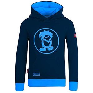 Trollkids Katoenen hoodie trui met capuchon, marineblauw/middenblauw, 176