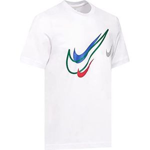 NIKE Heren T-shirt Hof T Shirt Mens Swoosh Logo Tee Korte Mouw Klassieke T Shirt Wit DQ3944 100 Nieuwe, Wit, XXL