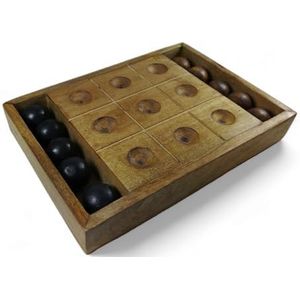 FTWdesign Gezelschapsspel Tic Tac Toe spel bordspel van hout Spannend bordspel voor de woonkamer: gezelschapsspellen klassieke Tik Tak DRIE gewonnen