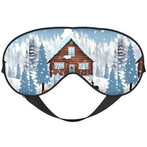 Winter Fawn Unisex elastische verstelbare gesp ontwerp verduisterende slaap oogmasker voor thuis reizen yoga kantoor dutje