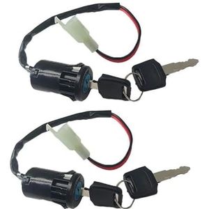 Ontstekingsstarter Contactsleutel Bromfiets 2 Draden 28 Mm Gat ATV Crossmotor Accessoire Elektrische Motorfiets Go-kart Aan/uit-gereedschap Duurzaam(2 Piece)
