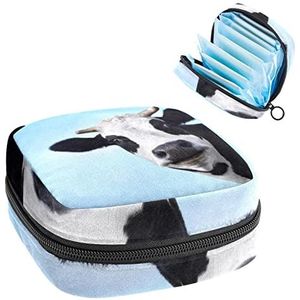 Maandverband Opbergtas, Periode Kit Bag voor school, Menstruatie Cup Pouch, Maandverband Pads Organizer Bag, Boerderij Koe Dier