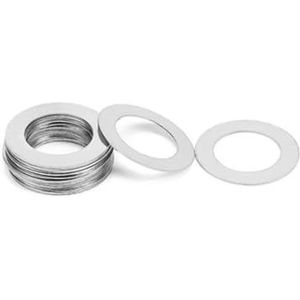Ringen 10/20 stuks Zilveren ring Roestvrij staal Superplat Dunne vlakke pakking Shim Plain ringen M9 M10 M12 M13 M14 M15 M16 M17 M18 M20 M22 M25 M30 Bevestigingsringen(Thick 0.2mm,M12x20mm 20pcs)