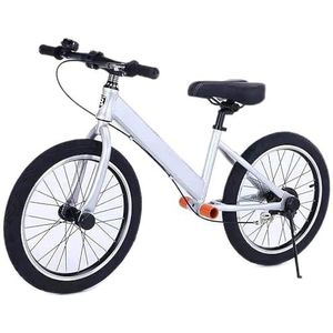 Loopfiets geen pedaal lopen loopfiets training fiets, loopfiets, loopfiets, 45 cm luchtbanden (kleur: zilver)