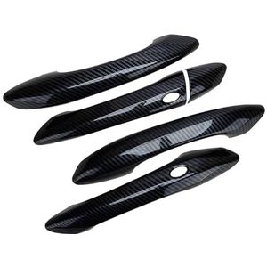 Auto Exterieur Deurklink 1 Set Voor Hyundai Voor Santa Voor Cruz 2022-2023 Carbon Fiber Stijl Abs Auto Exterieur Zijur Handvat Cover Sierlijst Auto Buitendeurgreep