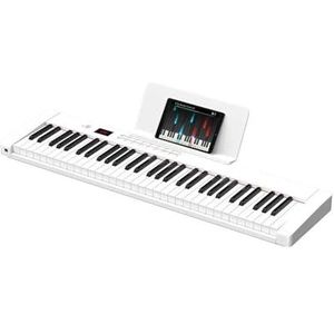 Muzikaal Toetsenbord Toetsenbord Professionele Draagbare Muziekinstrumenten Volwassenen Elektrische Piano (Color : White)