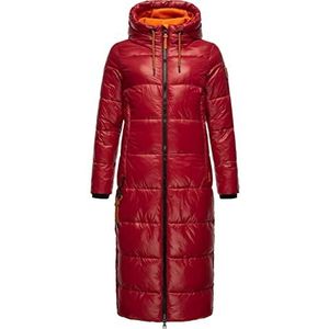 Navahoo Schmuseengel Warme gewatteerde winterjas voor dames, met capuchon, XS - XXL, dark red, M