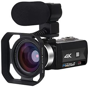 Videocamera, Live streaming camcorder 4K digitale videocamera's for fotografie Full Ultra HD Vlog-recorder Nachtzicht Webcam(16G SD Card,6)