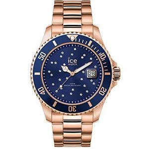 Ice-Watch - ICE steel Blue cosmos rose-gold - dameshorloge met metalen armband - 016774 (Maat M) - Goud Roze